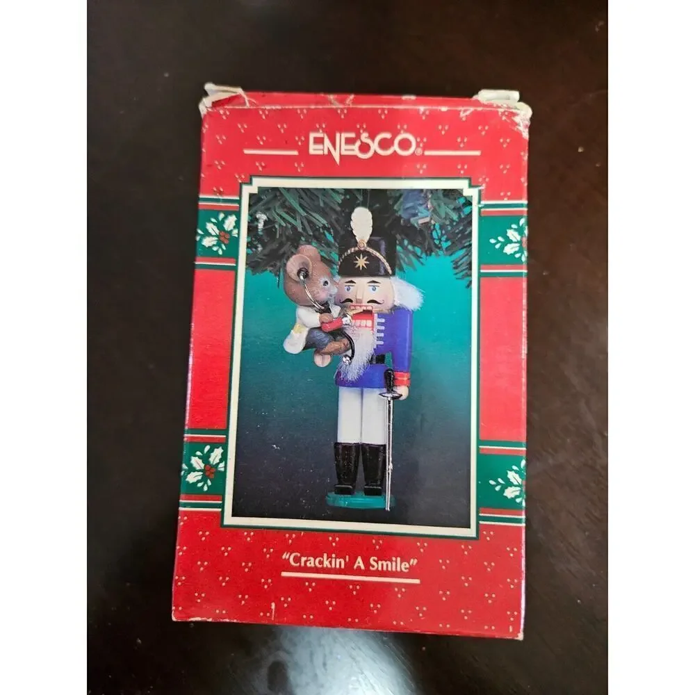 Enesco Christmas Ornament 1995 Crackin A Smile Mouse Docter Nutcracker W/ Box
